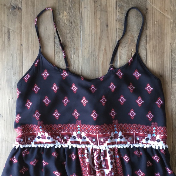 Sage Top and Skirt in Aztec White Embroidery and Navy Cherries